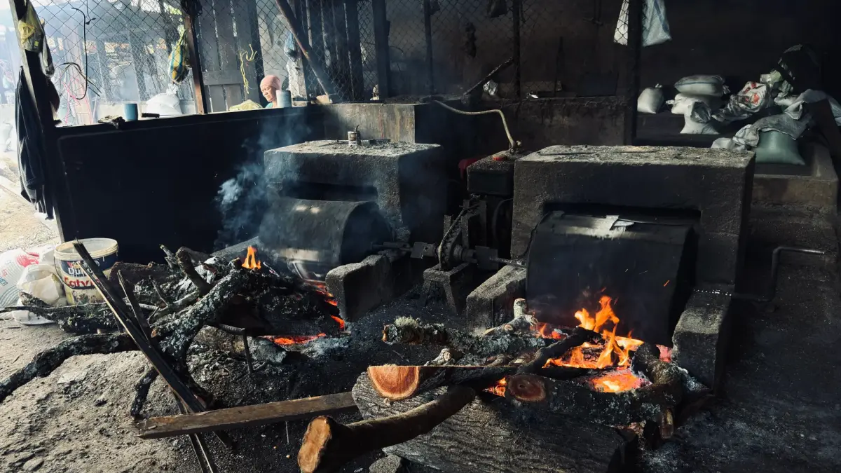 Roasting Tradisional Kayu Bakar